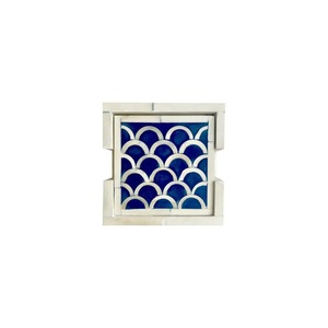Ensemble de sous-verres classiques personnalisés avec incrustation d'os Décoration élégante pour la maison et le bureau avec tapis et coussinets élégants Parfait pour les cadeaux du Ramadan - Product Image 3