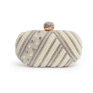 Indian embroidered purse elegant party clutch bag for women thread work handmade evening bag - Product Image 1