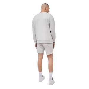 <b>Mens</b> Lightweight Sweatshirt <b>Grey</b> Marl Regular Fit 345GSM Cotton Pullover Crewneck Custom Print logo <b>Fleece</b> <b>Men</b> Sweatshirt - Product Image 6