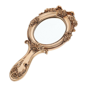 Thiết Kế Cổ Hình Dạng Hình Bầu Dục Tăng Hoa Thiết Kế Tay Gương Sáng Tạo Brass Kim Loại Tay Gương Trang Điểm Gương Trong Giá Cả Phải chăng Giá - Product Image 2