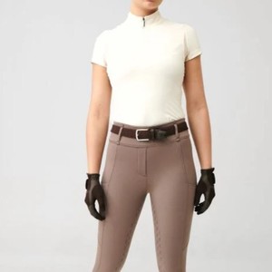 Nouveauté Chemise équestre technique élégant vêtements personnalisés en vrac en gros à manches courtes équitation couche de base chemises hautes - Product Image 1