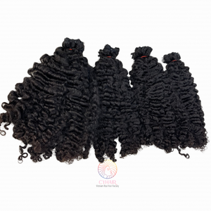 ผมคนดิบที่ยังไม่ผ่านกระบวนการ22นิ้วมัดผมชาวพม่าแบบพรีเมียมผมลอนจากซัพพลายเออร์เวียดนาม - Product Image 1