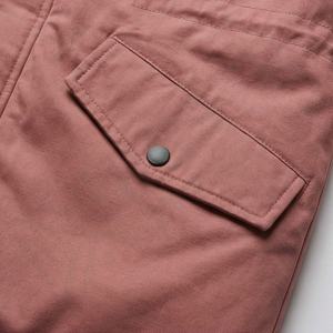 Veste d'hiver longue en coton respirant de haute qualité avec capuche en fausse fourrure, isolée thermiquement, coupe-vent - Product Image 5