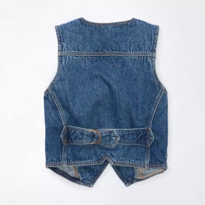 Chaleco vaquero con cuello en V y decoración con botones a la moda informal para mujer, chaleco vaquero con botones sin mangas personalizado más vendido - Product Image 4