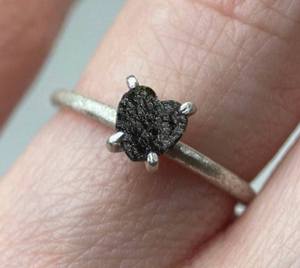 Auténtico anillo de plata esterlina con piedras preciosas de moldavita Natural 100%, hermoso diseño hecho a mano, regalo de aniversario de boda para mujer - Product Image 1