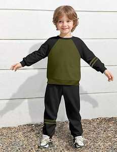 Invierno manga larga deportes al aire libre entrenamiento transpirable poliéster algodón niños chándal niños chándales más rápidos - Product Image 4