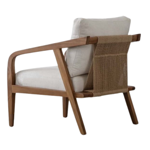 Sillón Elka - Madera Maciza, Diseño Contemporáneo, Cojines Acolchados y Elegantes Reposabrazos para Sala de Estar, Villa y Uso en Hoteles - Product Image 4