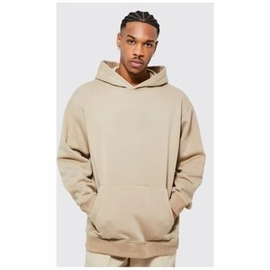 Personnalisable 100% pur coton sweats à capuche surdimensionnés pour hommes pulls de haute qualité avec techniques brodées Style décontracté - Product Image 1