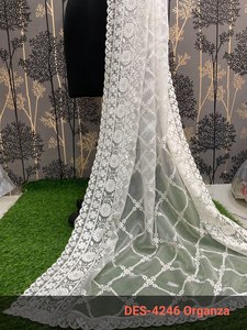 Nyloan Ethnic Fancy Georgette Dupatta con bordado Modal Dress Material para India y Pakistán Salwar Kameez - Product Image 2