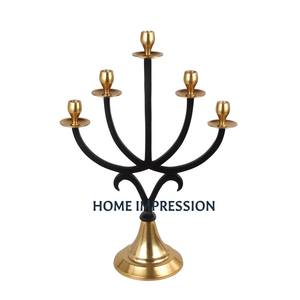 Candelabro de mesa de diseño antiguo de Metal con 5 brazos, candelabro de lujo hecho a mano para decoración de restaurante, candelabro de lujo, precio asequible - Product Image 1