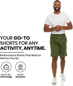Short de sport décontracté pour hommes, coupe sèche, 100% coton, pantalon de course, taille élastique, motif solide, résistant à la sueur - Product Image 4