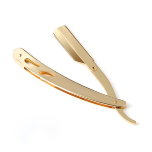 Rasoir personnalisé de barbier à bords droits, couleur or rose, rasage en douceur, rasoir manuel pliable pour hommes avec emballage personnalisé - Product Image 2