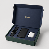 Boîte pliable en carton ondulé personnalisée avec insert logo en aluminium pour l'emballage de montres connectées, de batteries externes et d'écouteurs sans fil