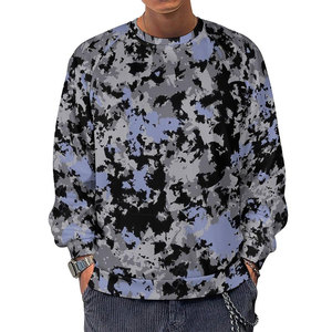 เสื้อสเวตเชิ้ตคอกลมผู้ชายไซส์ใหญ่ ลายพรางดิจิทัล แขนยาว สำหรับฤดูใบไม้ร่วงและฤดูหนาว - Product Image 5