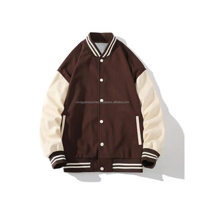 Custom Embroidered Logo Stand Collar Front Canvas Team Uniform Men's College Bomber <b>Jackets</b> Wholesale Varsity Winter <b>Jackets</b> - Product Image 6