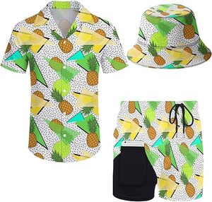Camisas Hawaianas Florales para Hombre, Camisas de Playa Tropicales con Botones, Camisas de Lino Sólido Casuales de Verano con Estampado - Product Image 1