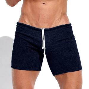 Shorts d'été décontractés pour hommes, respirants, imperméables, taille haute, cordon de serrage, couleur unie, vêtements de bain pour la course à pied, les sports, le surf, la plage - Product Image 4