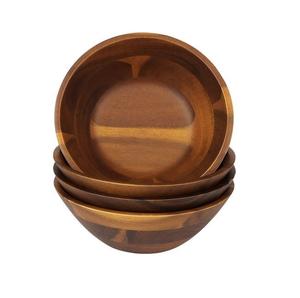 Cuenco de madera natural con elegante acabado liso para ensaladas, frutas, pasta, aperitivos, cocina rústica, decoración de comedor - Product Image 2