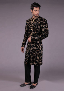 Pantalón de Sherwani Indo-occidental, elegante, con bordado, para fiesta India/paquistaní y vestido de boda = 2021 - Product Image 4