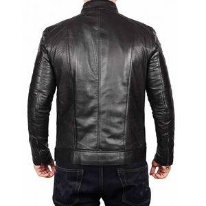 Chaqueta de cuero para hombre, chaqueta de cuero con etiqueta personalizada, a la moda, el mejor fabricante - Product Image 3