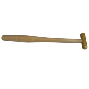 Marteau en laiton dôme et manche en bois plat outils de bijoutier - Product Image 1