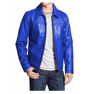 Manteau d'hiver en cuir de haute qualité Veste en cuir vintage pour homme Moto Racer Cuir de vache véritable - Product Image 3
