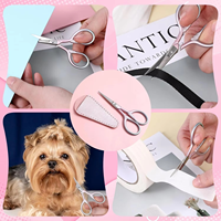 Ciseaux industriels pour gaucher, mini-ciseaux à broder rose magnifique avec étui en cuir portable, légers et faciles à utiliser