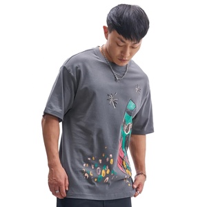 เสื้อยืดผู้ชายวินเทจสำหรับฤดูร้อนคุณภาพสูงผ้าคอตตอน100% ระบายอากาศสีดำสไตล์ฮิปฮอปไซส์ใหญ่พิเศษ - Product Image 3