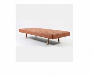 Cama de Día Moderna y Personalizada, Diseño Duradero, Tapizada en Cuero, Patas de Madera, Decoración para el Hogar Diwali, Precio Económico - Product Image 1