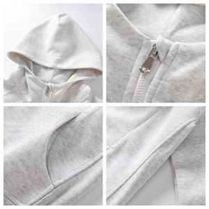 Sweat à capuche en polyester brodé de fabricants de haute qualité personnalisé Sweat à capuche avec fermeture éclair complète pour hommes - Product Image 3