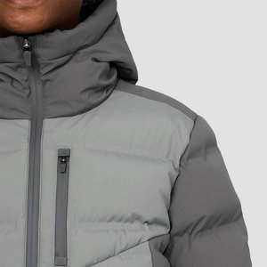 Veste bomber à capuche pour enfants grande taille en gros, veste matelassée coupe-vent ajustable pour enfants, sports de plein air - Product Image 6