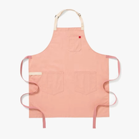 Tablier en coton denim réutilisable et résistant avec logo personnalisé pour adultes, femmes, serveurs, serveuses, article de cuisine lavable