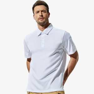 Camiseta de algodón para hombre de muestra gratis para Polo Botón Logotipo personalizado Estampado de verano Bordado Slim-Fit Camiseta informal de manga corta Top Sólido - Product Image 1