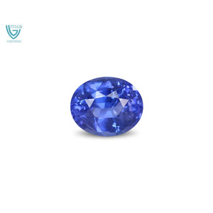 Saphir bleu 3,66 carats, pierre précieuse naturelle facettée, calibrée 10 mm, bleu royal, pierre lâche 8 mm de hauteur avec traitement thermique - Product Image 1