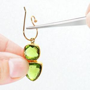 925 Silver 10mm Gemstone Charms - Bezel-Set Faceted Crystal <b>Pendants</b> Birthstone Connectors for DIY Earring & <b>Necklace</b> Making - Product Image 4