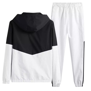 Sudadera con capucha y logotipo personalizado unisex conjunto 100% algodón poliéster chándal a prueba de viento invierno Jogger Sudadera con capucha técnica impresa para hombres - Product Image 2