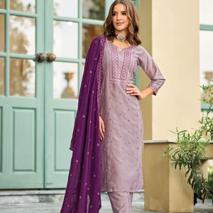 New Latest Premium <b>Silk</b> with Embroidery Hand Work Fancy Suit Collection for wholesale - Product Image 1