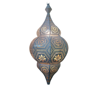 Handmade Antique Metal Moroccan Hanging Lantern <b>Pendant</b> <b>Light</b> Fixture Gold Finish Ceiling Lamp For Home Decor & Lighting - Product Image 6