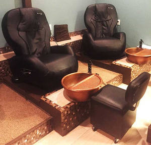 Bol de spa en cuivre martelé de haute qualité pour trempage des pieds et équipement d'ongles en fibre de verre rond pour pédicure - Product Image 5