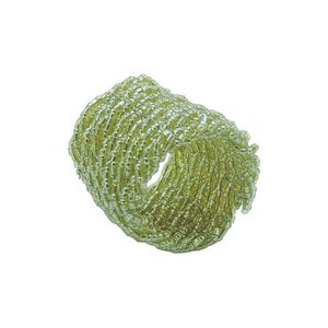 Ronds de serviette en or Champion faits à la main avec perles Décor de table élégant pour les mariages Vacances de Noël et occasions spéciales - Product Image 2