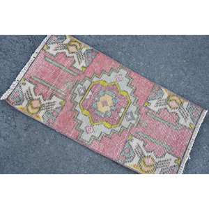 Ethnique Rouge 1.3 X 2.6ft Tapis Turc Grande Surface Laine Seagrass Motif Abstrait Rectangulaire Couloir Conception Tapis De Chambre À Dos En Latex - Product Image 4