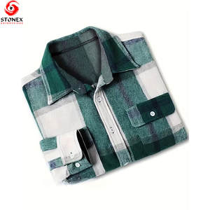 High Quality 2025 New Styles Fit Flannel <b>Shirt</b> For <b>Men</b> Cotton Button Up <b>Shirts</b> New Design Flannel <b>Shirts</b> <b>With</b> Front <b>Pocket</b> - Product Image 5