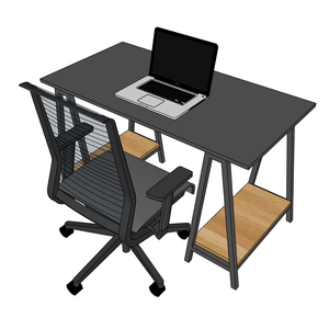 Escritorio para Computadora con Patas Metálicas en Forma de A, Modelo BD68001 - Product Image 5