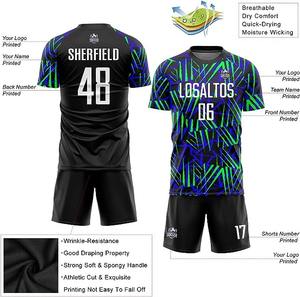 Ropa de fútbol Uniforme de fútbol de entrenamiento Unisex Sublimación Impresión en color Logotipo Diseño Equipo Uniforme de fútbol juvenil Logotipo personalizado - Product Image 3