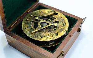 Calvin Handicrafts" <b>Personalised</b> Brass Round Sundial <b>Compass</b> - Product Image 4