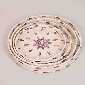 Bandeja de Nácar Lacado de Alta Calidad, Bandejas con Incrustaciones de Hueso Mosaico Hechas en Vietnam, Venta al por Mayor de Alta Calidad - Product Image 3