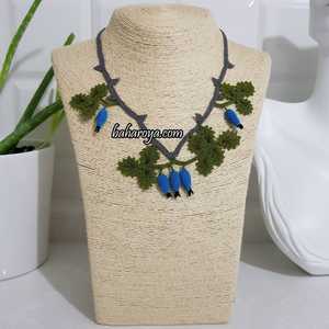 Mavi İğne Oyası Kuşburnu Kolye Moda Collares con cuentas - Product Image 1