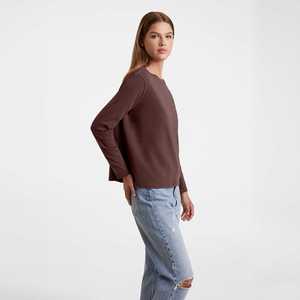 Impression de logo personnalisé 100% coton 220 Gsm T-Shirt vintage décontracté unisexe à manches longues broderie solide T-shirt teint en plaine pour les femmes - Product Image 2