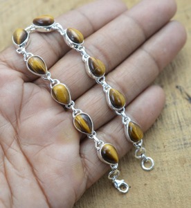 Trending 925 Sterling Silver Tiger Eye's Gemstone <b>Bracelet</b> Jewelry Handmade Silver <b>Boho</b> Style <b>Bracelet</b> Jewelry for Women Gift - Product Image 2