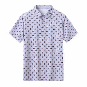 Polo clásico de algodón 100% para hombre, Polo informal de algodón suave y elegante de verano transpirable y de moda de talla grande para hombre - Product Image 3